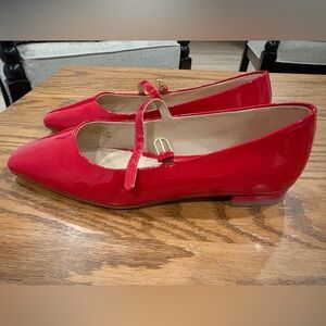 NWT Boden Penelope Red Patent Leather Mary Jane Flats